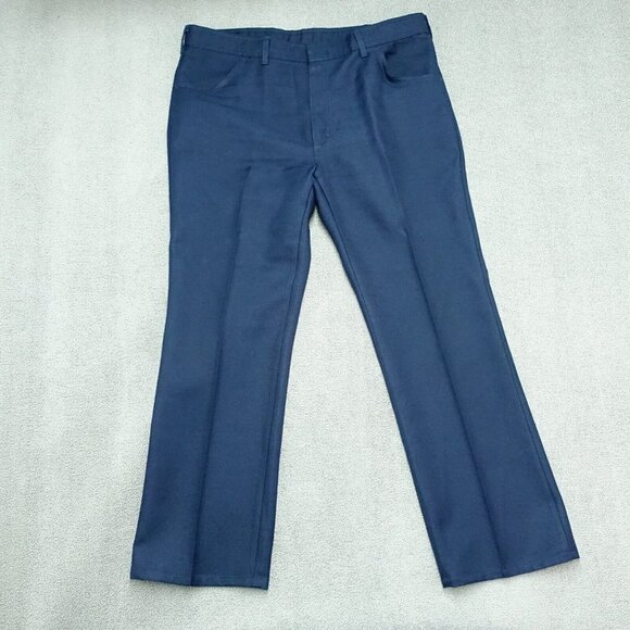 Sport-About Pants Men's 38 X 30 Navy Blue Flat Front Straight Leg Polyester - Picture 1 of 5